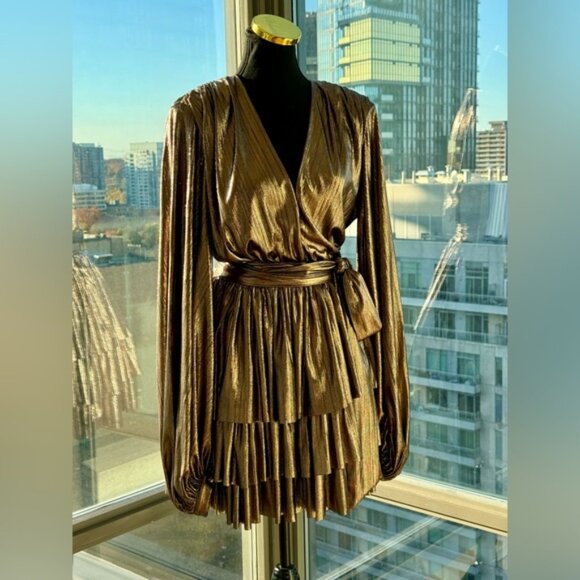 🆕 BRONX & BANCO 🧿 NWOT Bellerose Ruffled Mini Dress, Sz L / US 8 - Picture 10 of 16